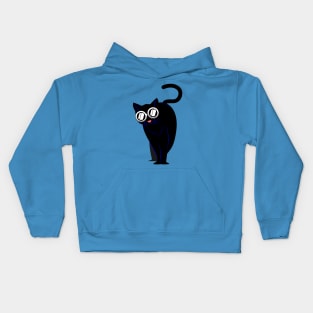 Cute Blue Cat Kids Hoodie